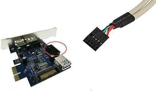 2 Port USB 2.0 Motherboard Rear Panel IDC 9-Pin Adapter Cable - MR-USB-03