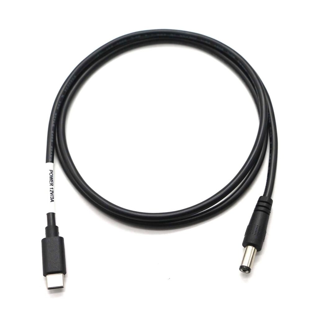 USB Type-C Male to DC 5.5 x 2.1mm PD Trigger Cable, 3A - MR-USB-04
