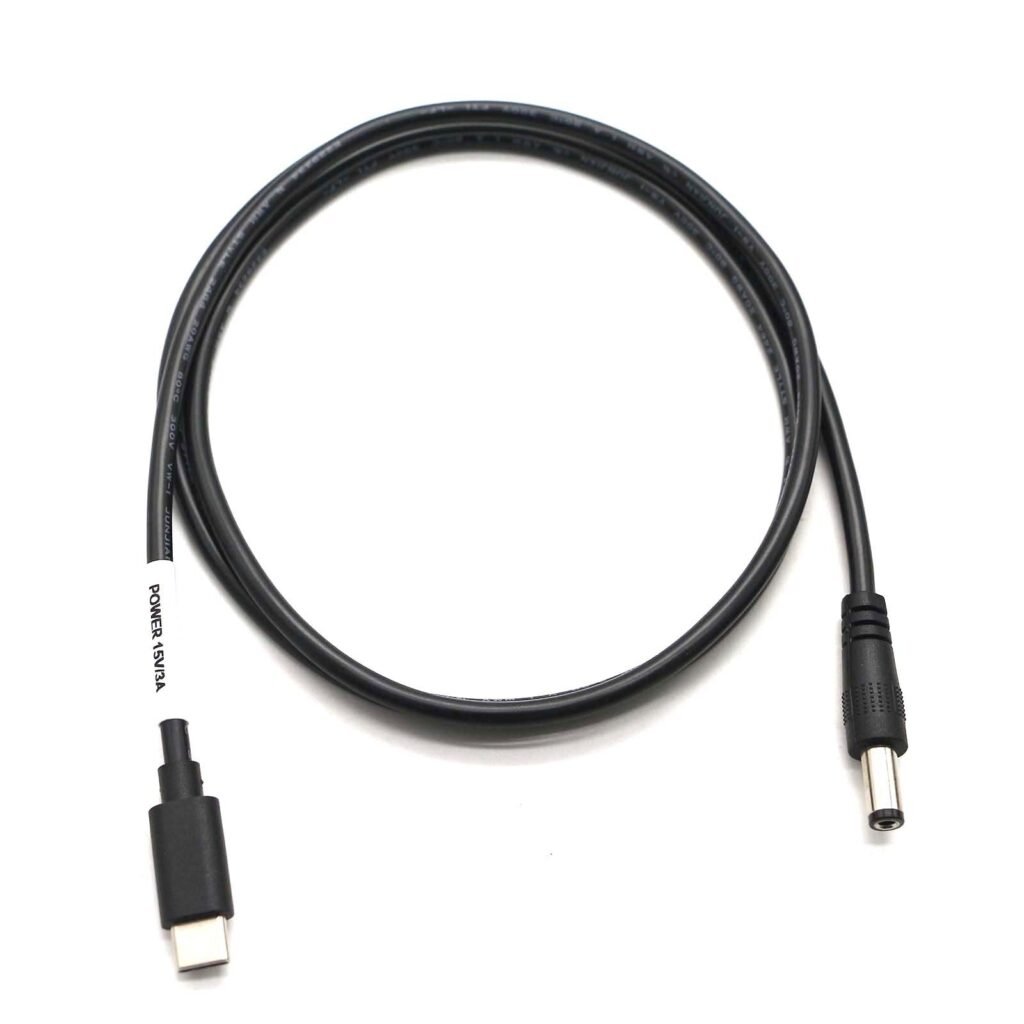 USB Type-C Male to DC 5.5 x 2.1mm PD Trigger Cable, 3A - MR-USB-04