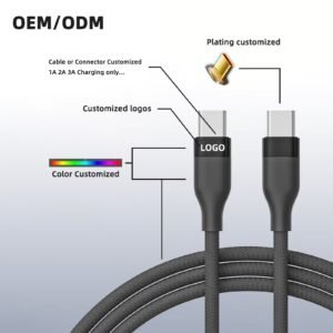 USB-C to USB-C 100W PD E-Marker Nylon Braided Cable - MR-USB-05