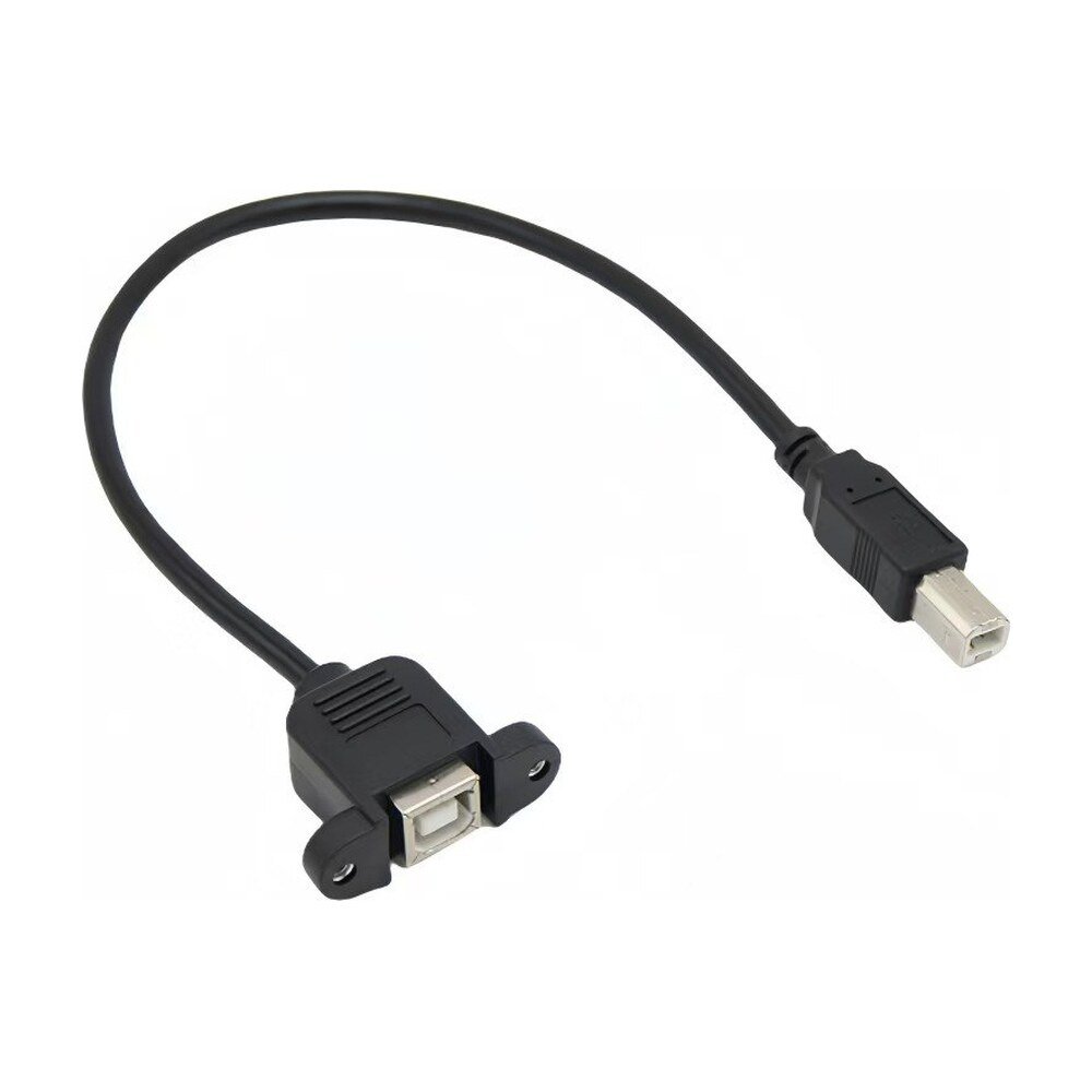 USB 2.0 Type B Male to Female Panel Mount Adapter Cable - MR-USB-06