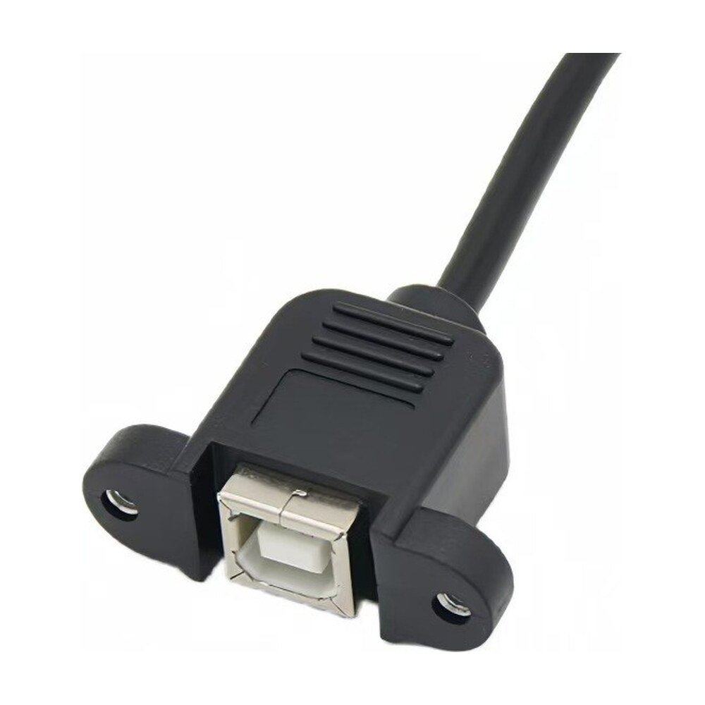 USB 2.0 Type B Male to Female Panel Mount Adapter Cable - MR-USB-06