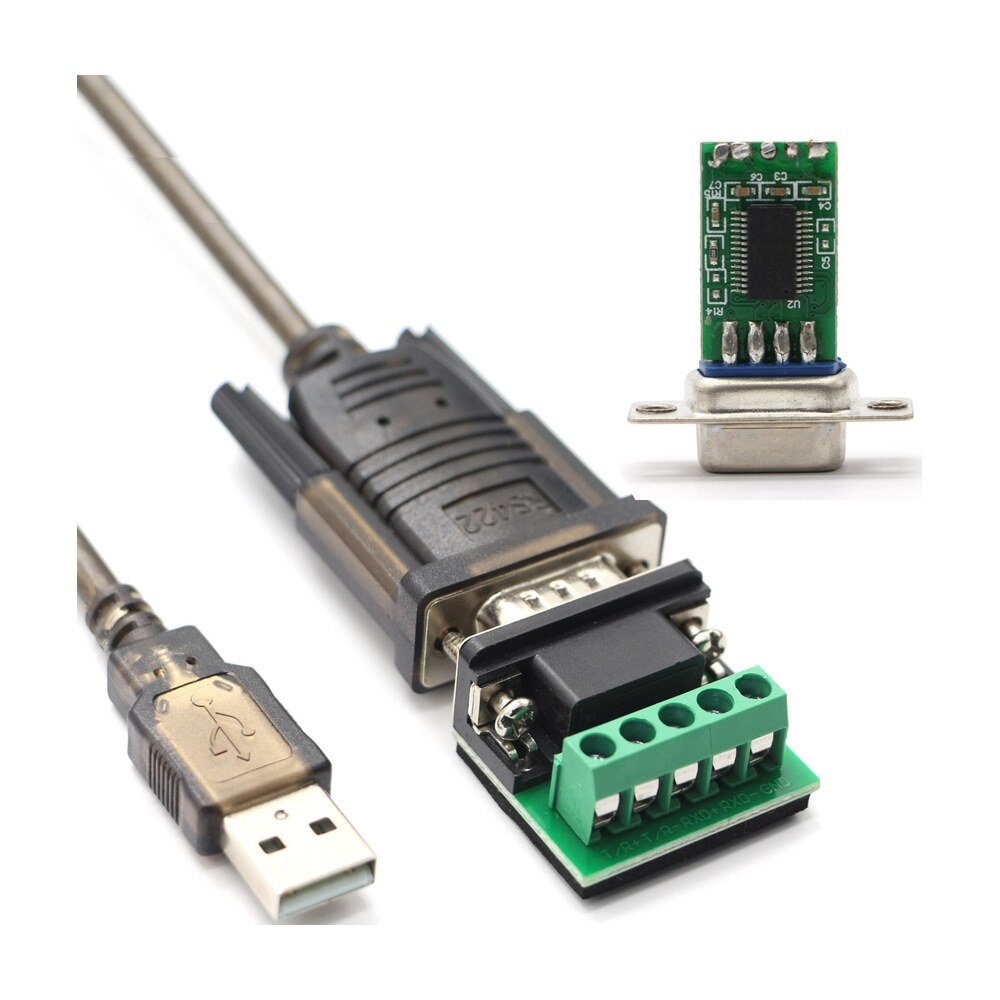 MR-USB-232-422-DB9 USB to RS232 and RS422 Serial Cable, DB9 Male or Female, Ferrite Ring
