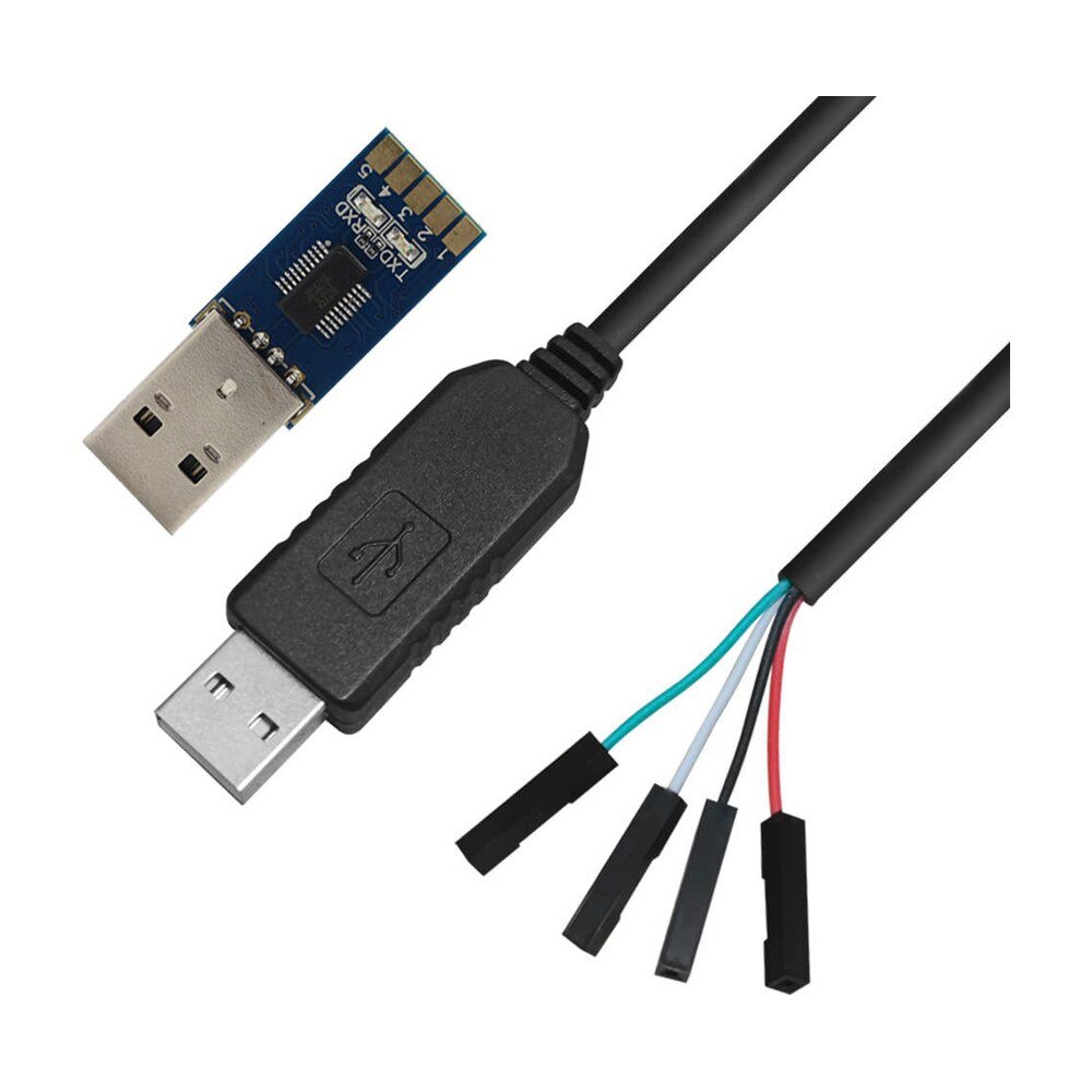 MR-USB-TTL-A4 USB to TTL Serial Cable, USB Type A to 4-Pin Dupont 0.1 in Header, 3.3V / 5V