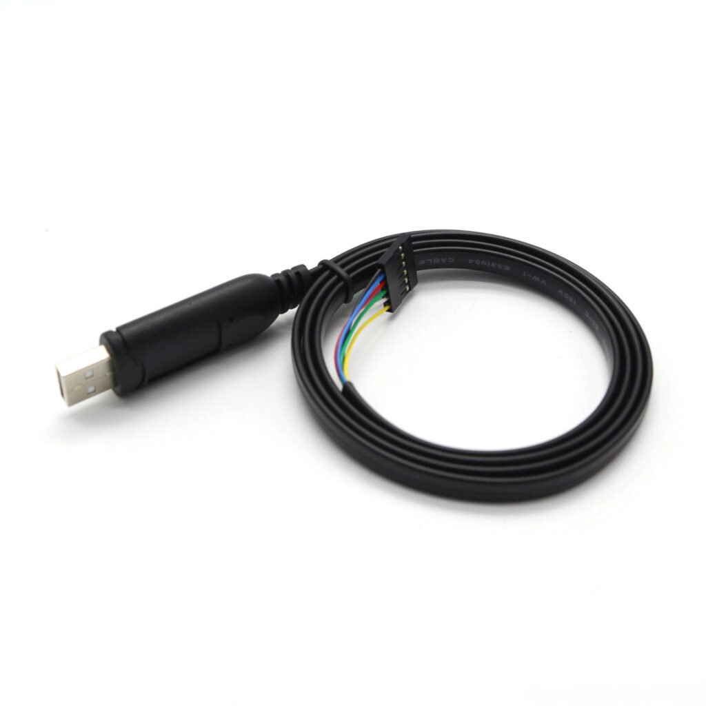 MR-USB-TTL-A6 USB to TTL Serial Cable, USB Type A to 6-Pin Dupont Header, 3.3V / 5V, FTDI FT232RL