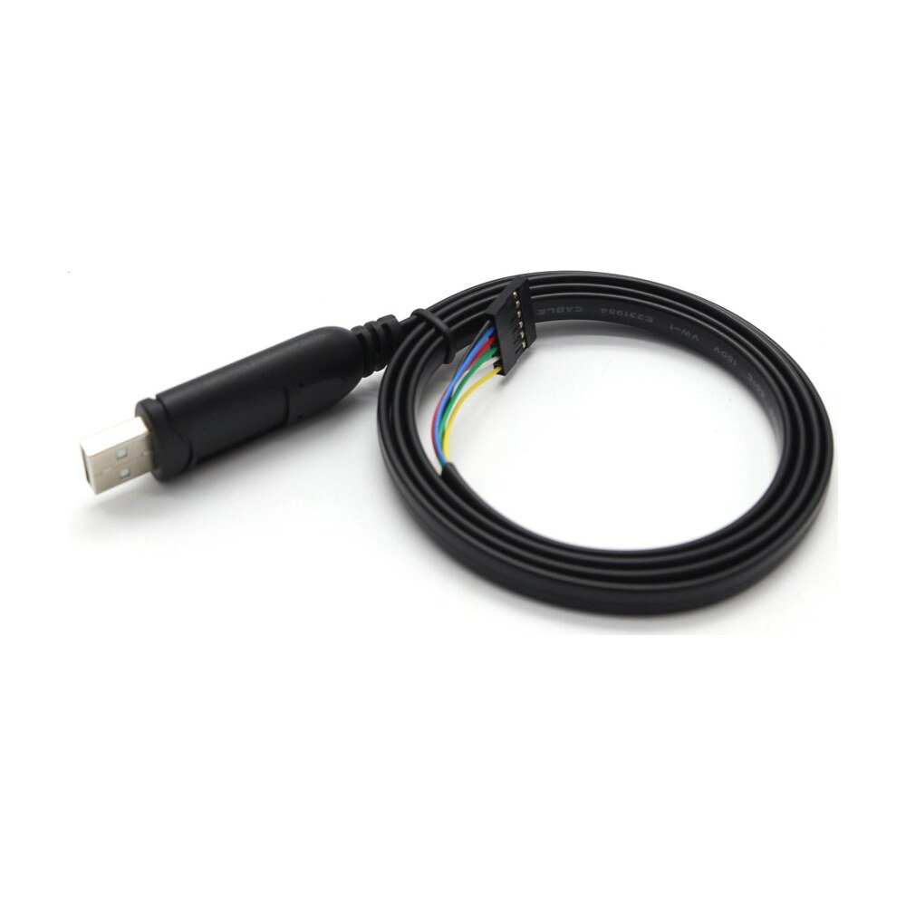 MR-USB-TTL-A6 USB to TTL Serial Cable, USB Type A to 6-Pin Dupont Header, 3.3V / 5V, FTDI FT232RL