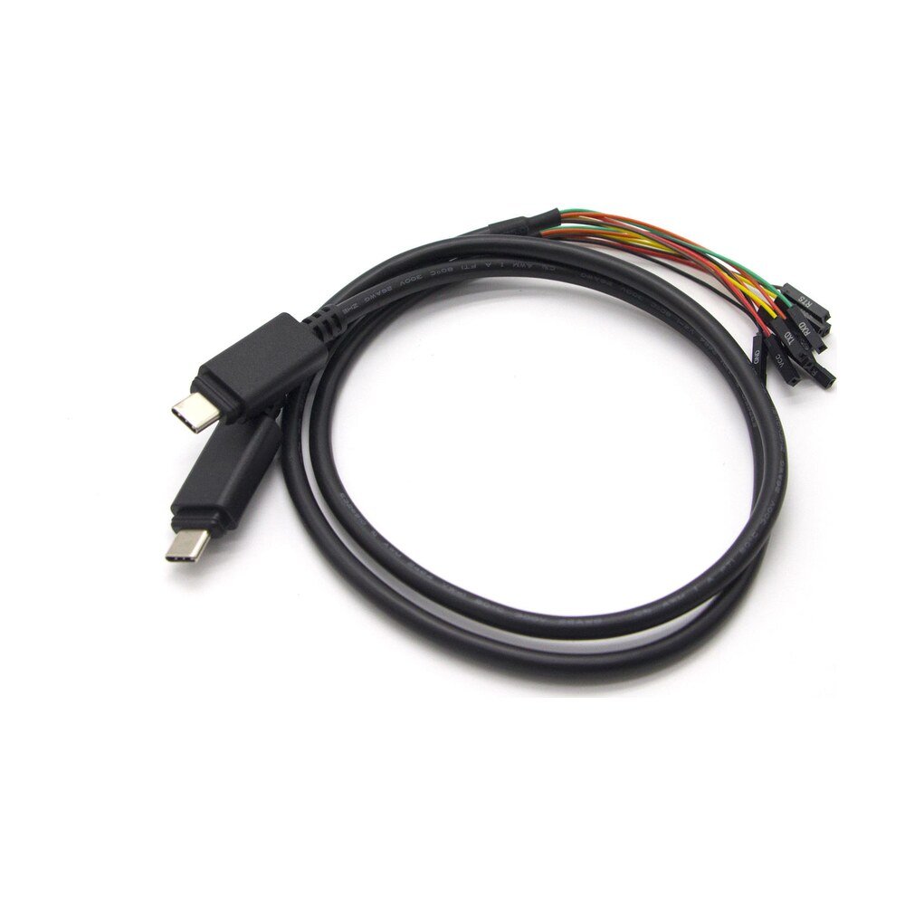MR-USB-TTL-C4 USB-C to TTL Serial Cable, 4-Pin Dupont 0.1 in Header, 3.3V / 5V, FTDI FT232RL