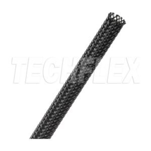 Techflex Flexo PET PTN0.31 expandable braided sleeving, black