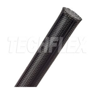 Techflex Flexo PET PTN0.75 expandable braided sleeving, black