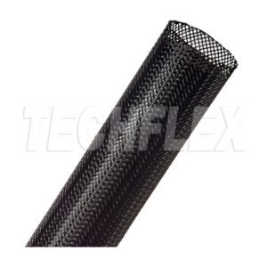 Techflex Flexo PET PTN1.25 expandable braided sleeving, black