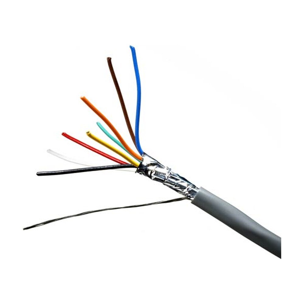 Quabbin 8170 - Quabbin Multiconductor RS-232, AWM 2464 – 24 AWG, 4 conductor, shielded, PVC, Chrome Gray