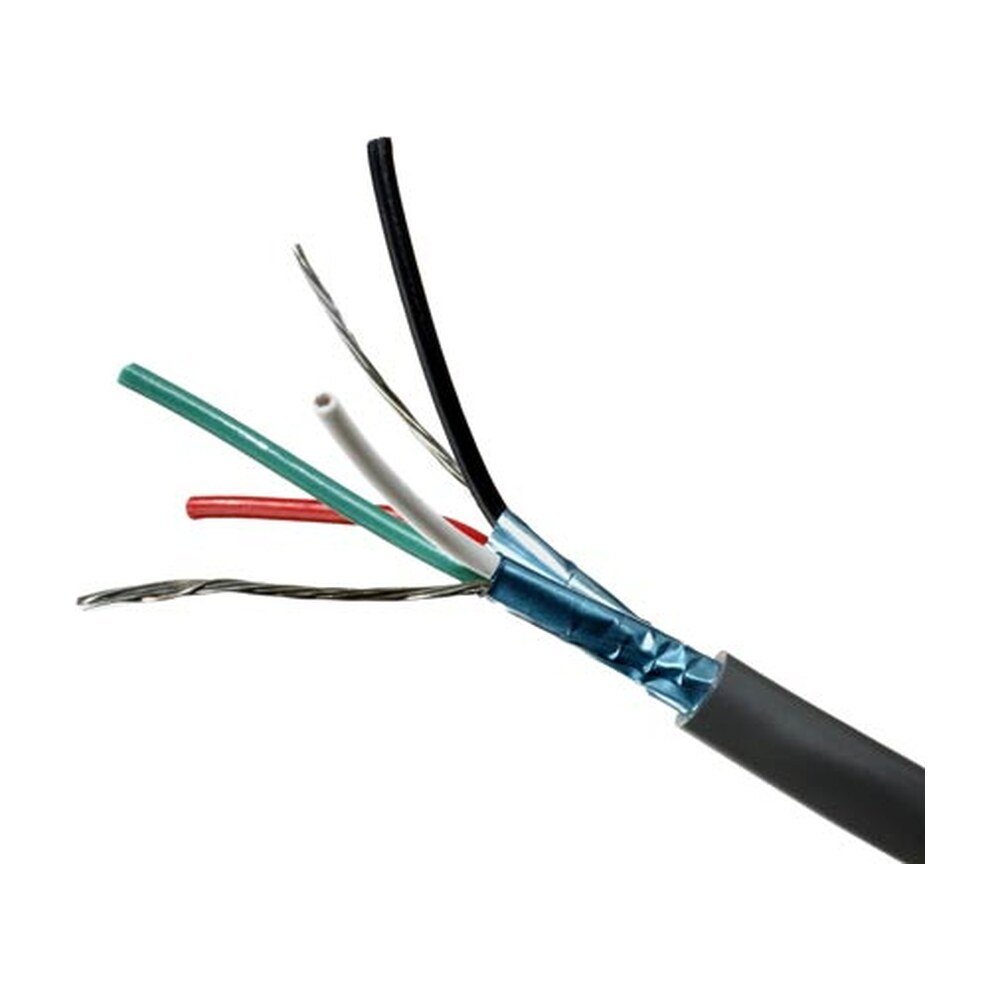Quabbin 6151 - Quabbin Multipair Data & Computer Interconnect, AWM 2464 – 20 AWG, 2 pair, unshielded with shielded pairs, PVC, Chrome Gray