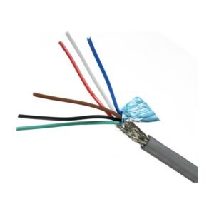 Quabbin 7635 - Quabbin Multiconductor RS-232, AWM 2464 – 22 AWG, 10 conductor, shielded, PVC, Chrome Gray