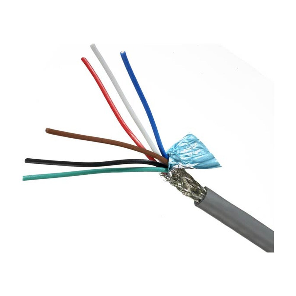 Quabbin 7620 - Quabbin Multiconductor RS-232, AWM 2464 – 22 AWG, 7 conductor, shielded, PVC, Chrome Gray