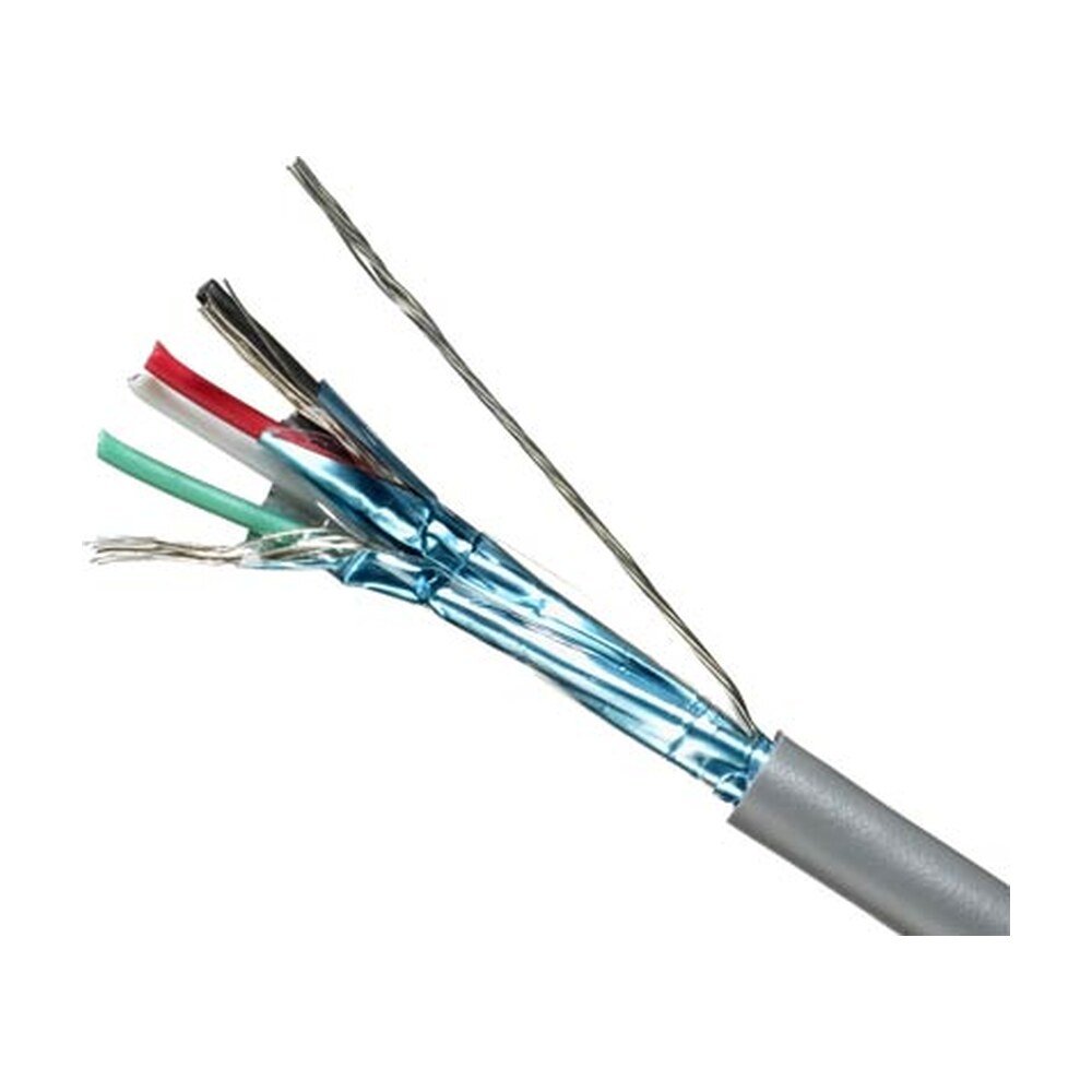 Quabbin 7455 - Quabbin Multipair Instrumentation, Audio, Control, Broadcast, AWM 20093 – 22 AWG, 2 pair, shielded, PVC, Chrome Gray