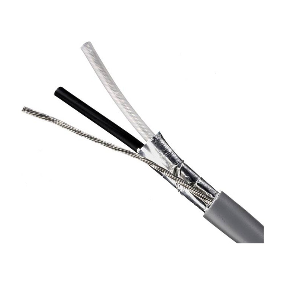 Quabbin 0225 - Quabbin Multiconductor PLTC, AWM 2464 – 18 AWG, 3 conductor, shielded, PVC, Chrome Gray