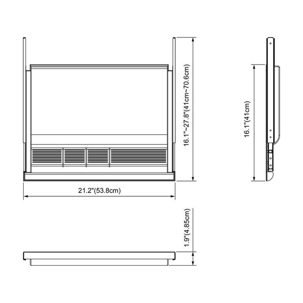Sliding Pencil Tray - Low Profile Under Desk Design - OP-1DRG