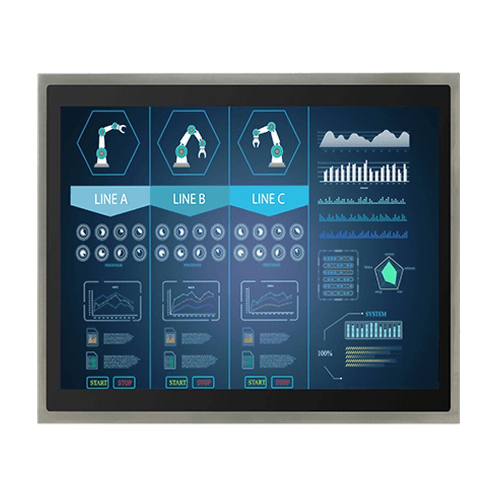 Winmate R15L100-SPC369 15" IP69K Stainless PCAP Chassis Display