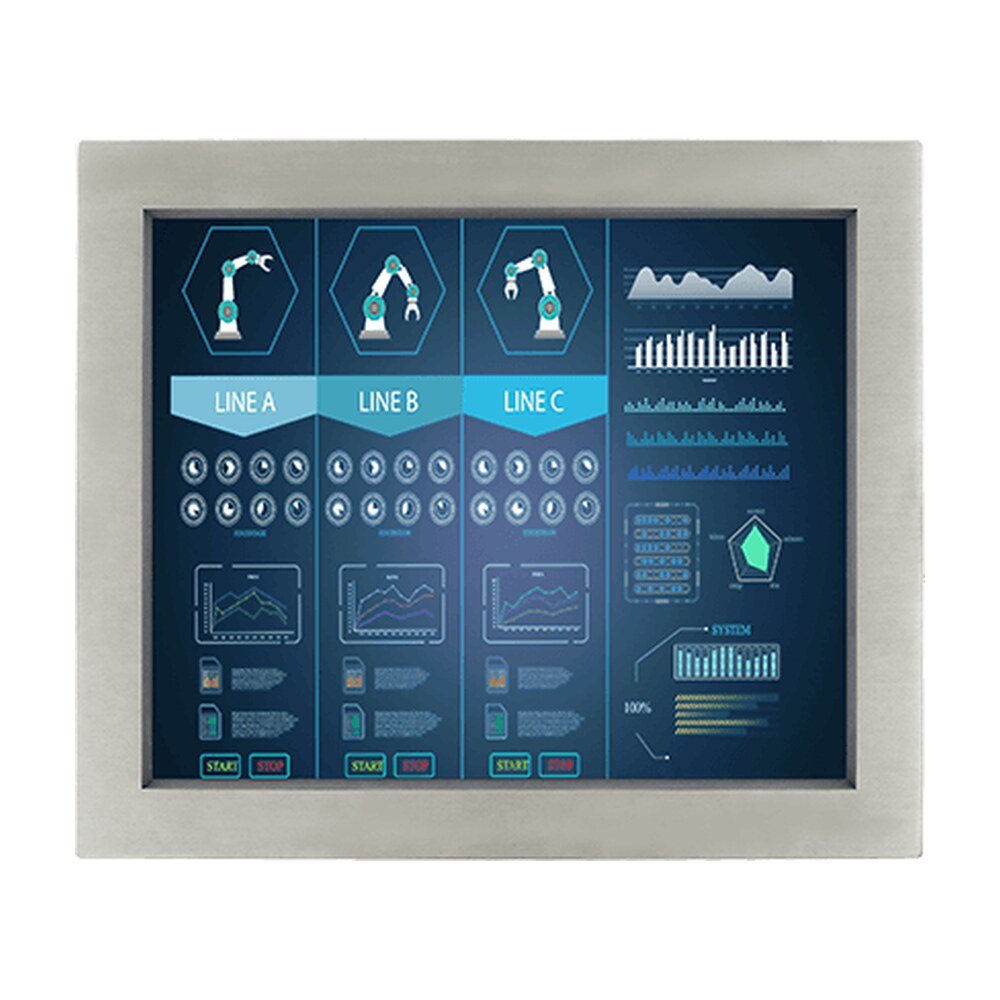 Winmate R15L600-65C3 15" IP65 Stainless Resistive Chassis Display