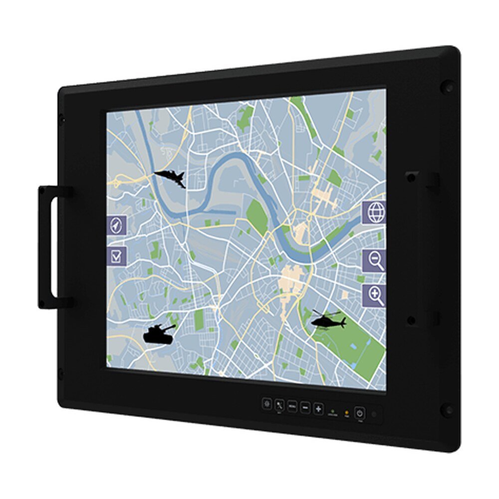 Winmate R17L100-RKA1ML 17" Rack Mount Protective Glass Defense Display