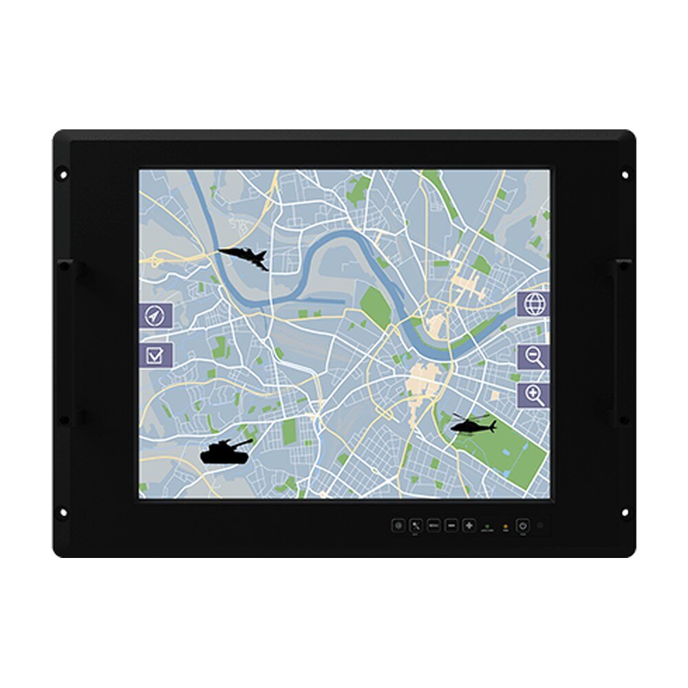 Winmate R17L100-RKA1ML 17" Rack Mount Protective Glass Defense Display