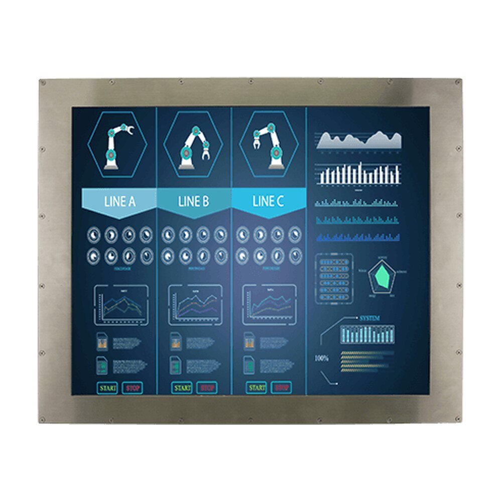 Winmate R19L300-67M1ST 19" IP67 Stainless Resistive Chassis Display