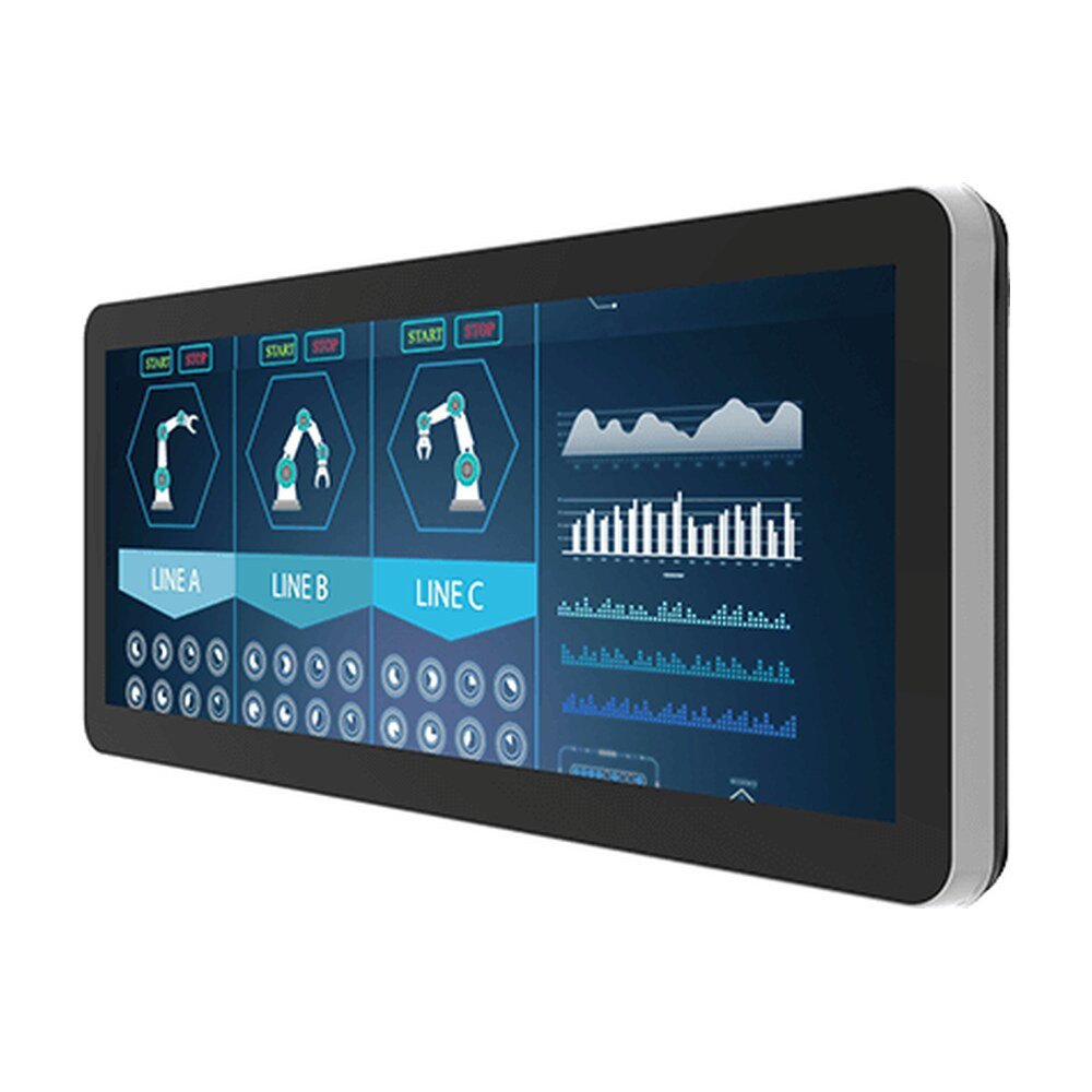Winmate W12L100-GCB1 12.3" G-WIN GC Series Front IP65 PCAP Display