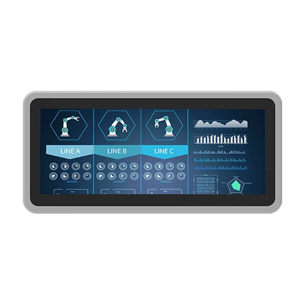Winmate W12L100-PPB1 12.3" Multi-Touch Panel Mount Display