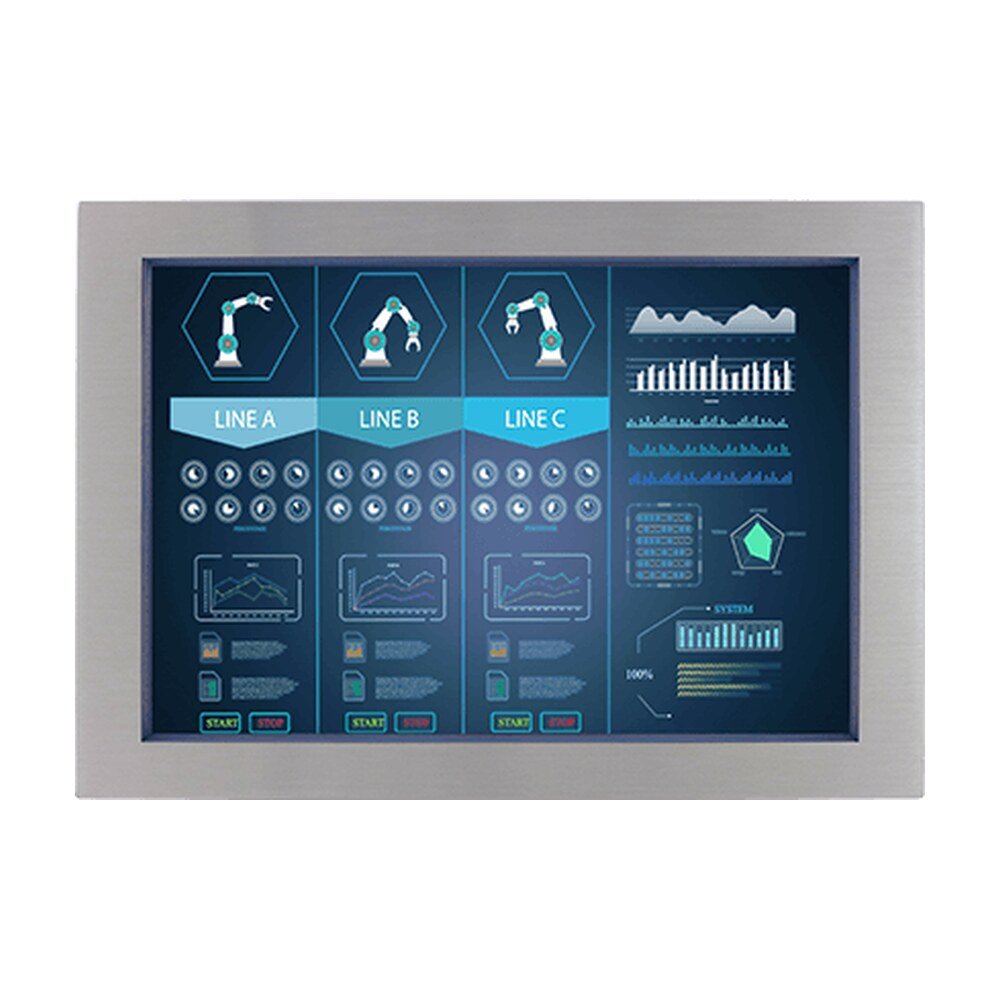 Winmate W24L100-65A2 24" IP65 Stainless Resistive Chassis Display