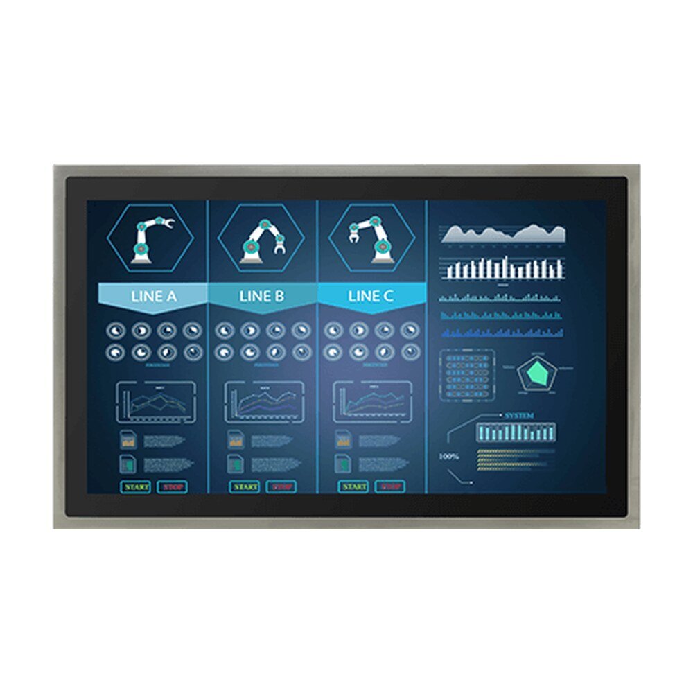 Winmate W24L100-SPA269 24" IP69K Stainless PCAP Chassis Display