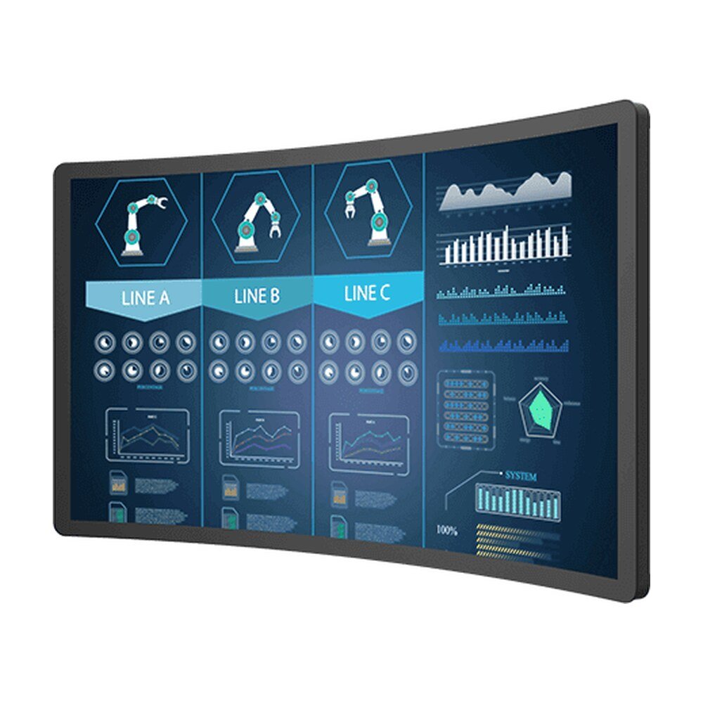 Winmate W50L100-POCV 50" Multi-Touch Curved Display