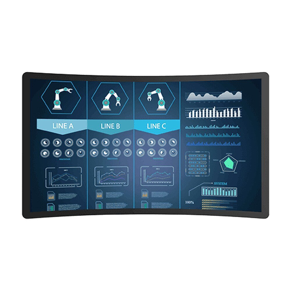 Winmate W50L100-POCV 50" Multi-Touch Curved Display